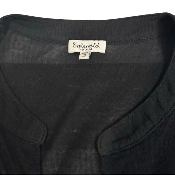 #T121 Splendid Burn Out Stripe Long Sleeve Shirt $79 - Picture 10 of 13